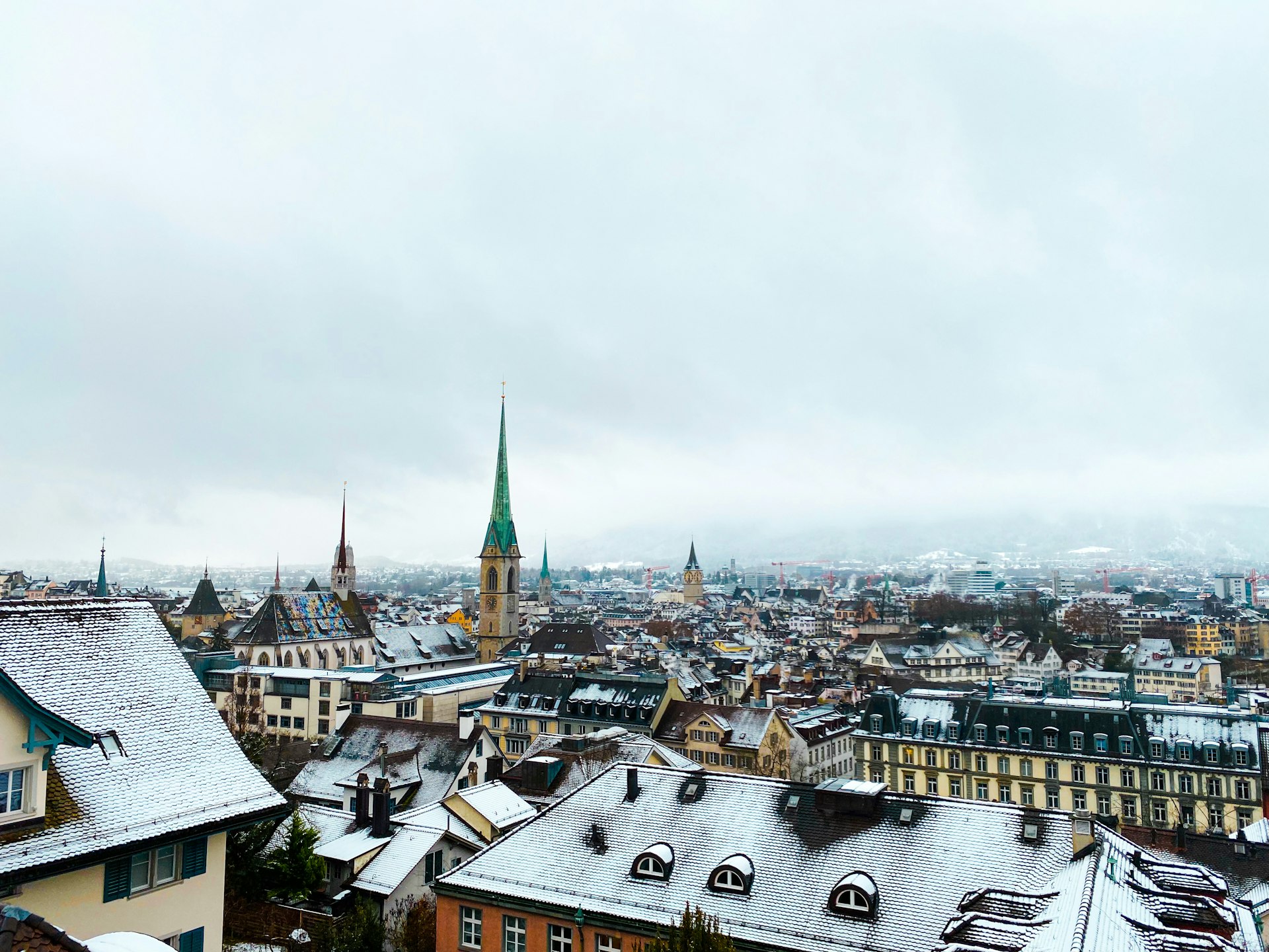 A view of a city from a high point of view